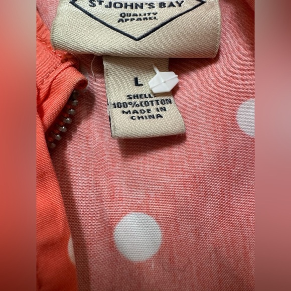 St John's Bay Lightweight Polka Dot Anorak Jacket in Coral - Picture 3 of 4